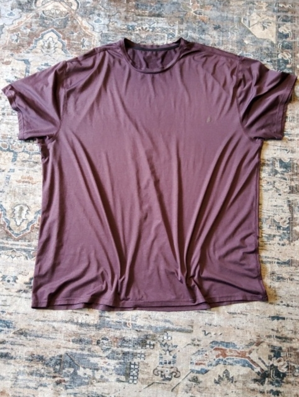 Men's Short Sleeve Crewneck Tee in Plum Arctic Cool 5XL